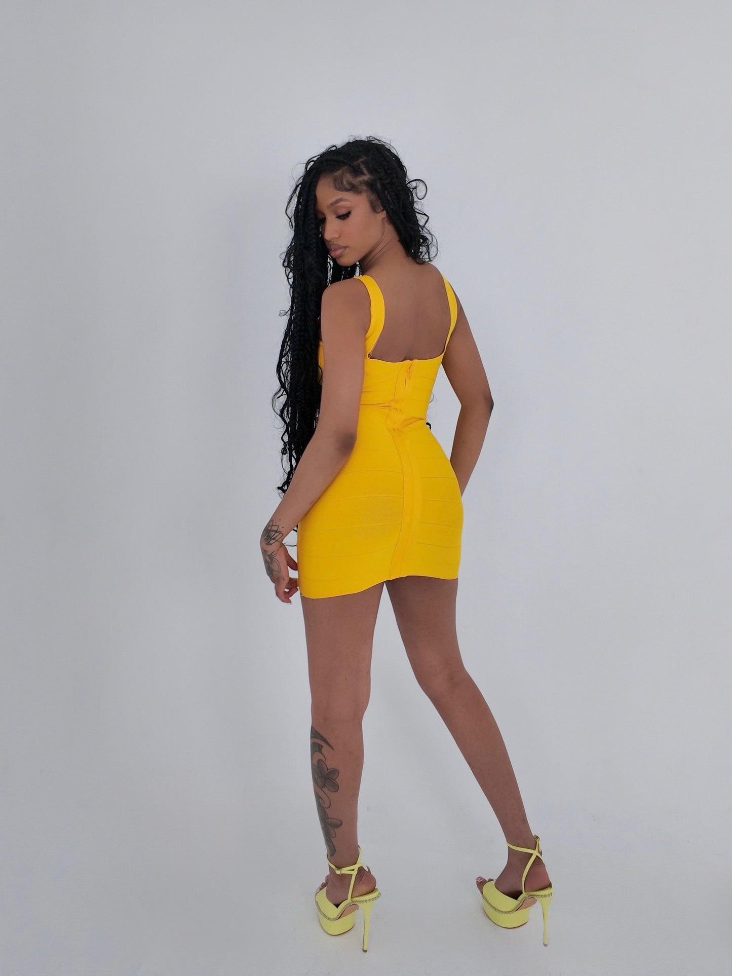 Scoop Neck Bandage Dress