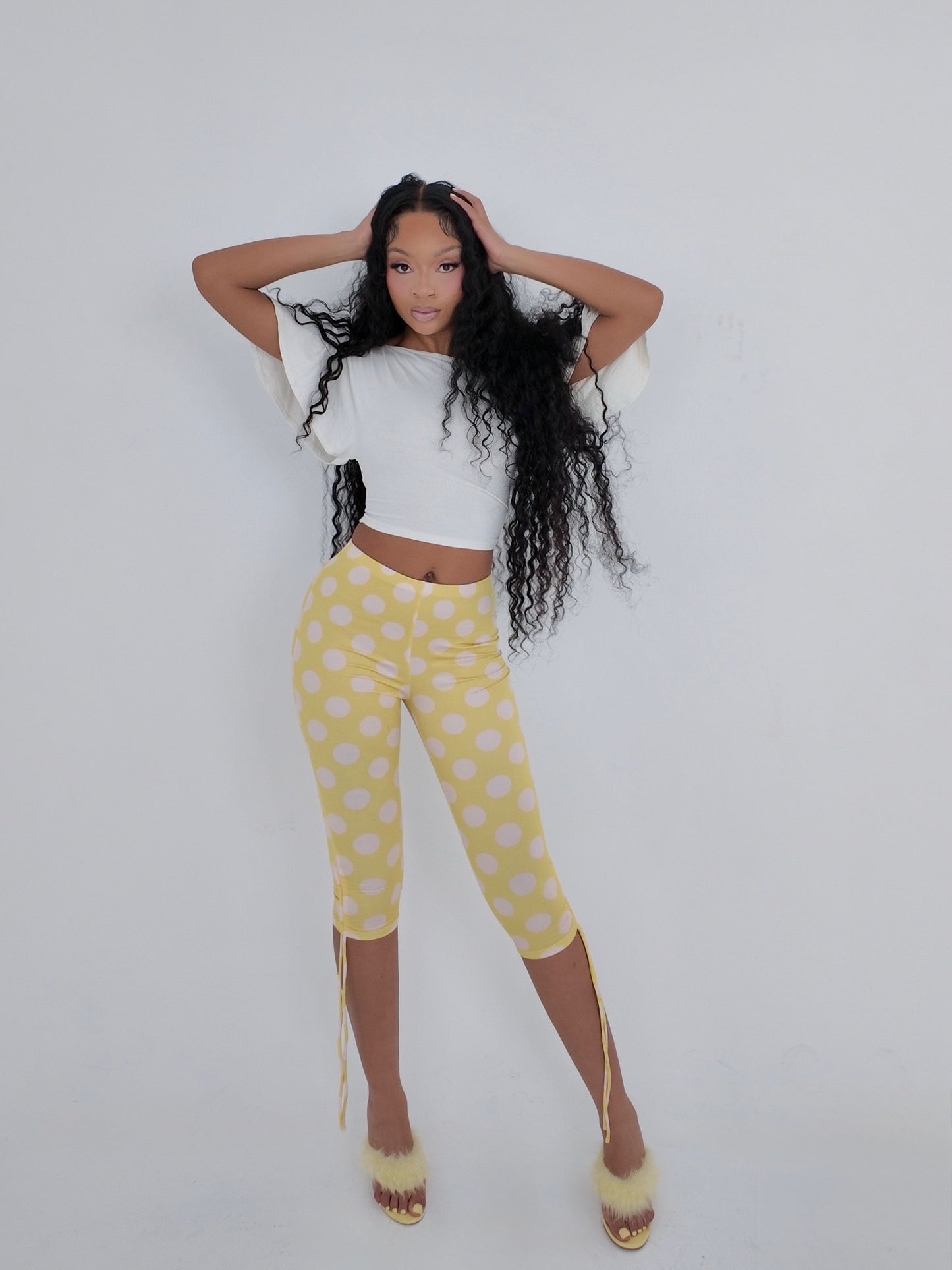 Polka Dot Scrunch Capris