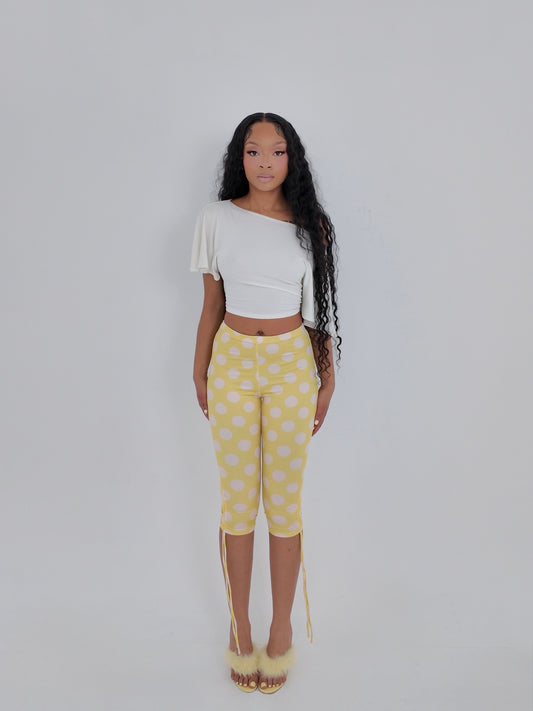 Polka Dot Scrunch Capris